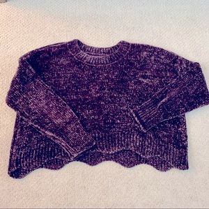 Pacsun Dark Purple Velour Sweater